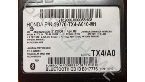 Блок Bluetooth Acura Rdx 2013 39770TX4A010M1 TB3