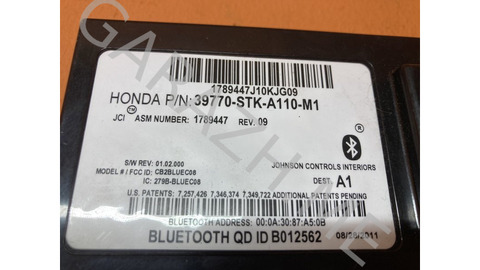 Блок Bluetooth Acura Rdx 2012 39770STKA110M1 TB1 K23A1