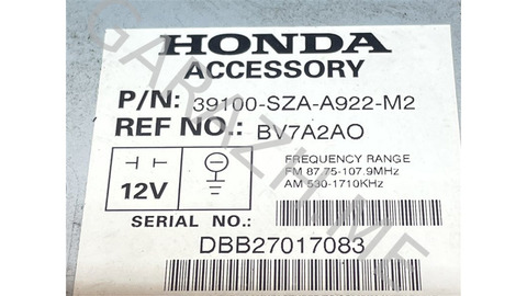 Магнитола Honda Pilot 2013 39100SZAA922M2 2 J35Z4